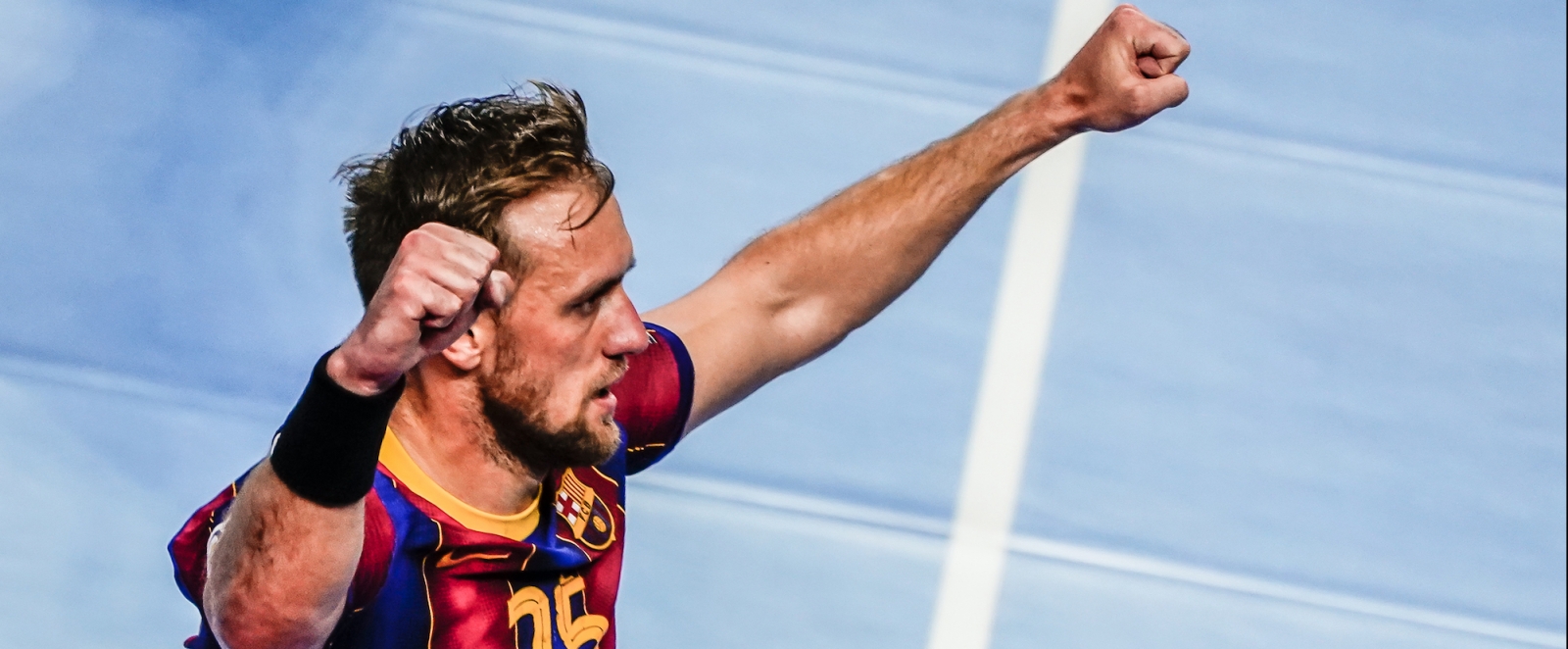 Jubelnder Barcelona-Spieler