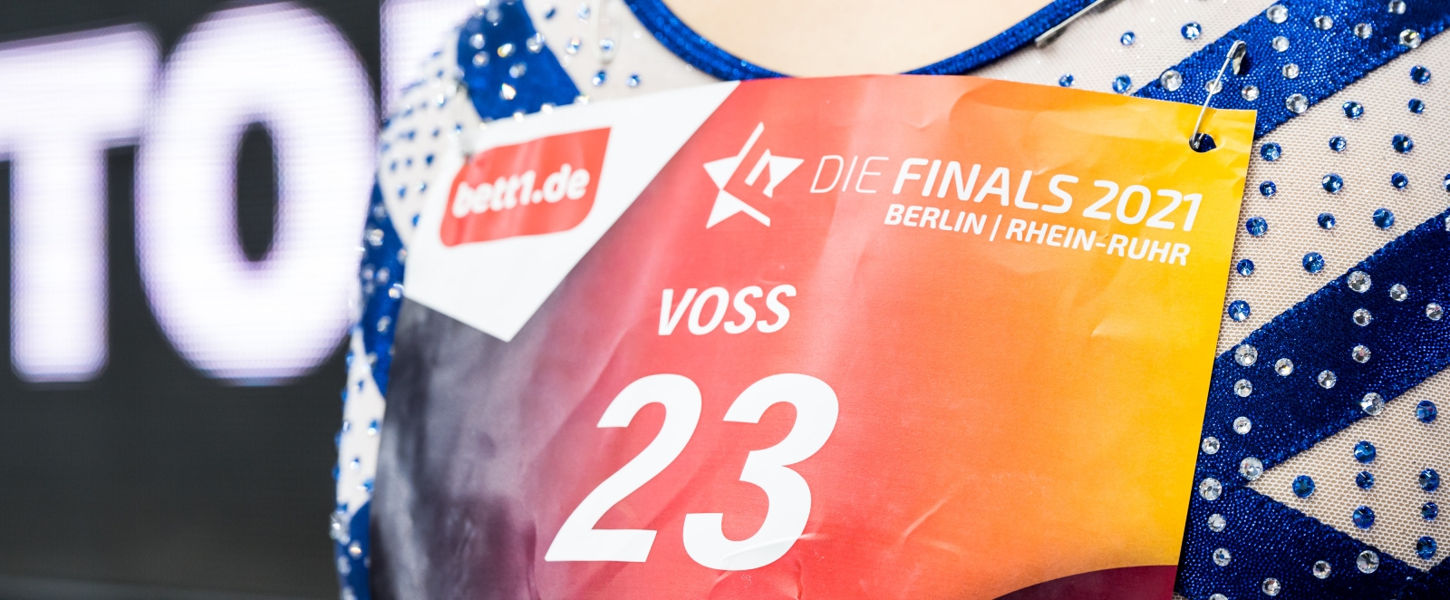 Startnummer von Sarah Voss bei den Finals in Dortmund