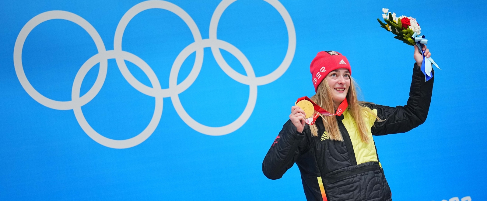 Hanna Neise bei der Medallienvergabe