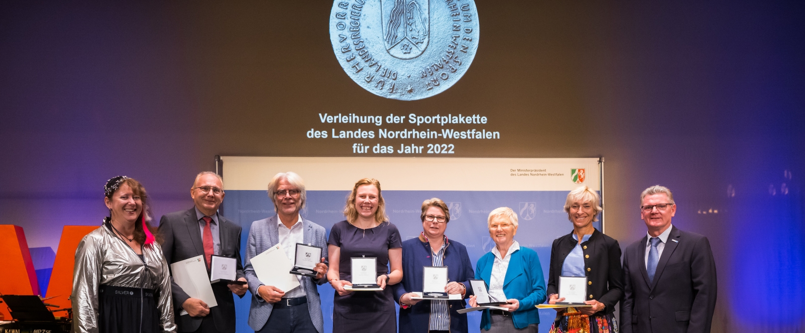 Geehrte auf der Bühne
