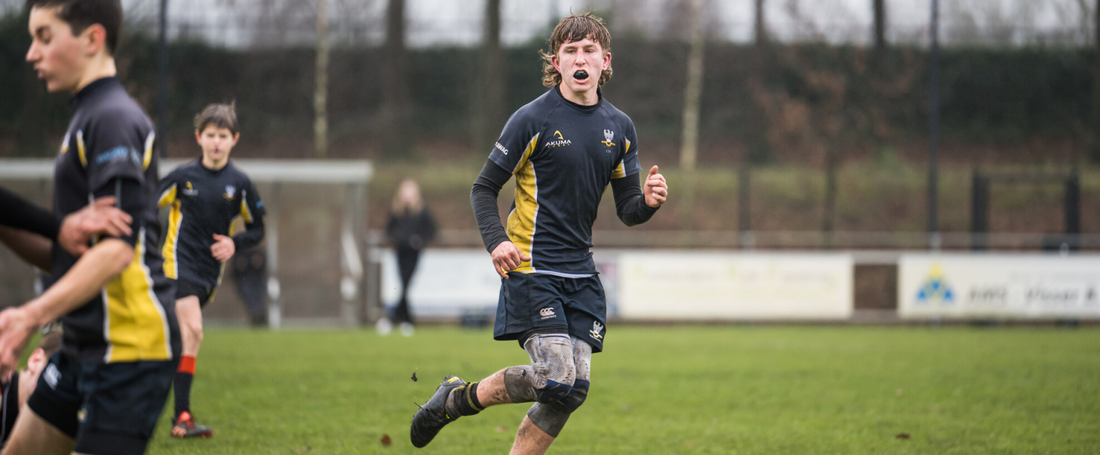 Rugbyspieler auf dem Platz
