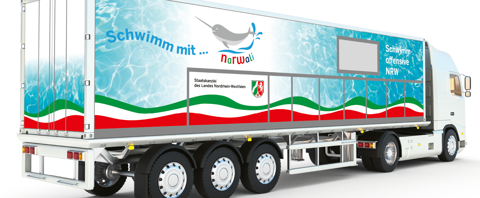 LKW mit dem Branding 'narwali'