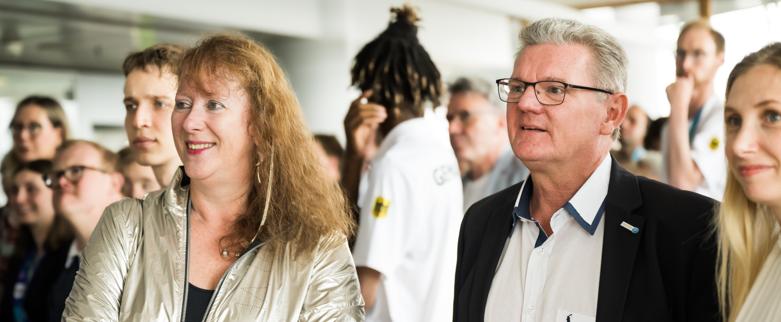 Andrea Milz und Gerhard Stiens beim Empfang