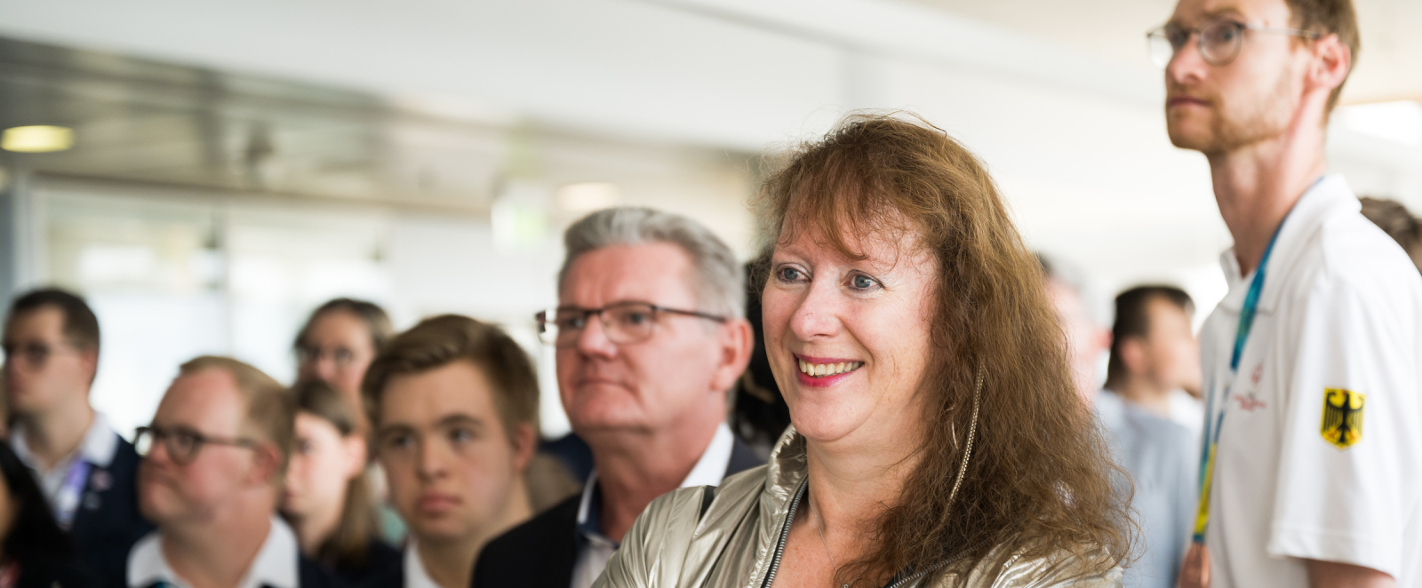 Andrea Milz und weitere Personen beim Empfang