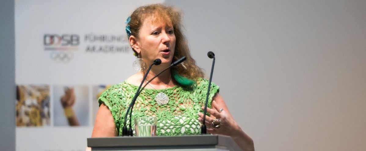 Staatssekretärin für Sport und Ehrenamt, Andrea Milz, bei der Kölner Sportrede 2023