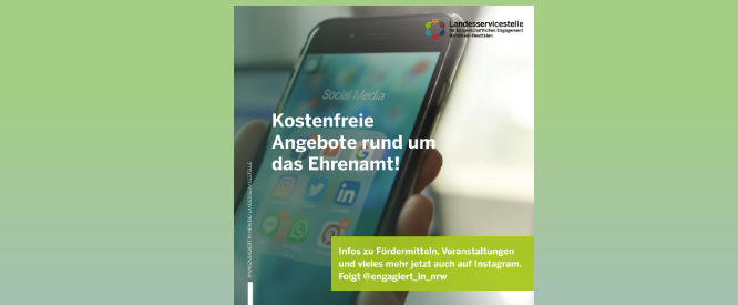 Grafik der kostenfreien Angebote rund um das Ehrenamt