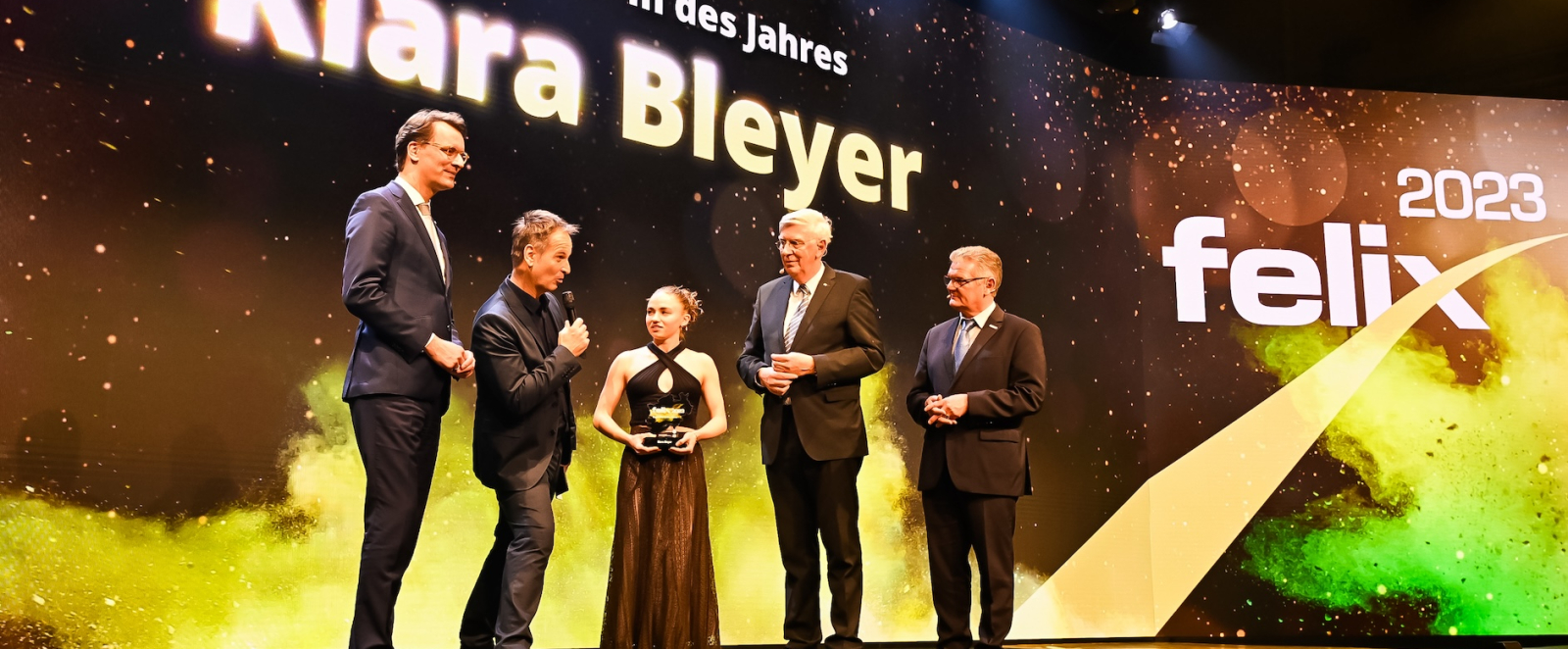 Klara Bleyer auf der Bühne