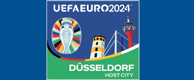 Eine Grafik zur UEFA Euro 2024 Host City Düsseldorf