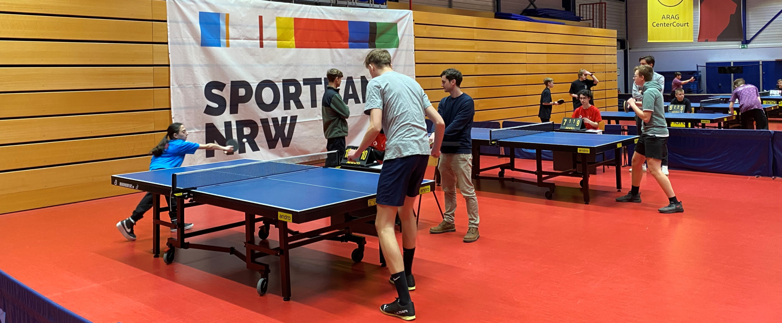 Ein Tischtennis-Spiel