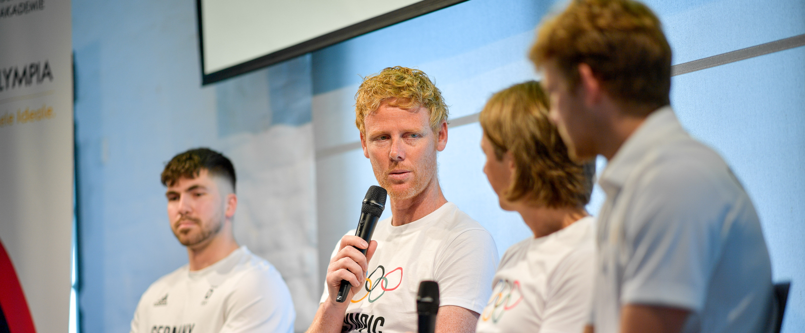 Jonas Reckermann bei einer Talkrunde