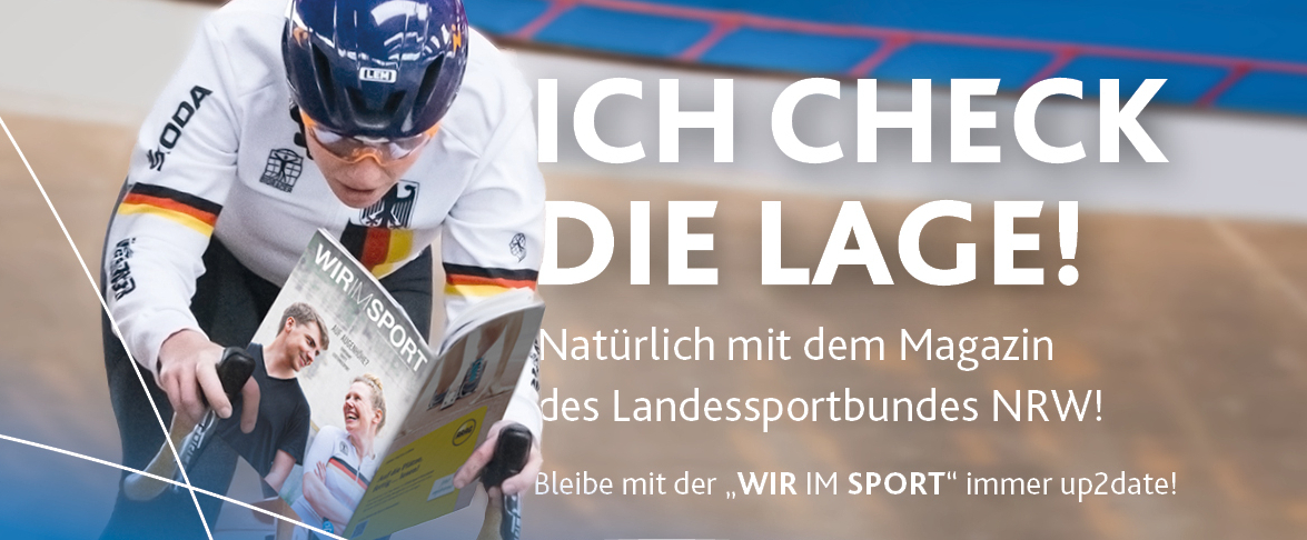 Eine Werbegrafik zum Magazin "Wir im Sport"