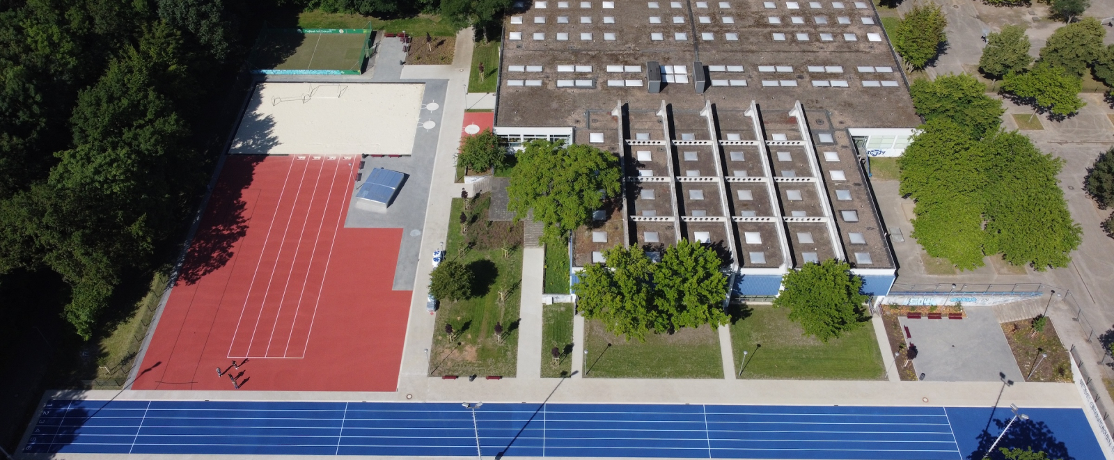 Anlage Berger Feld aus der Vogelperspektive