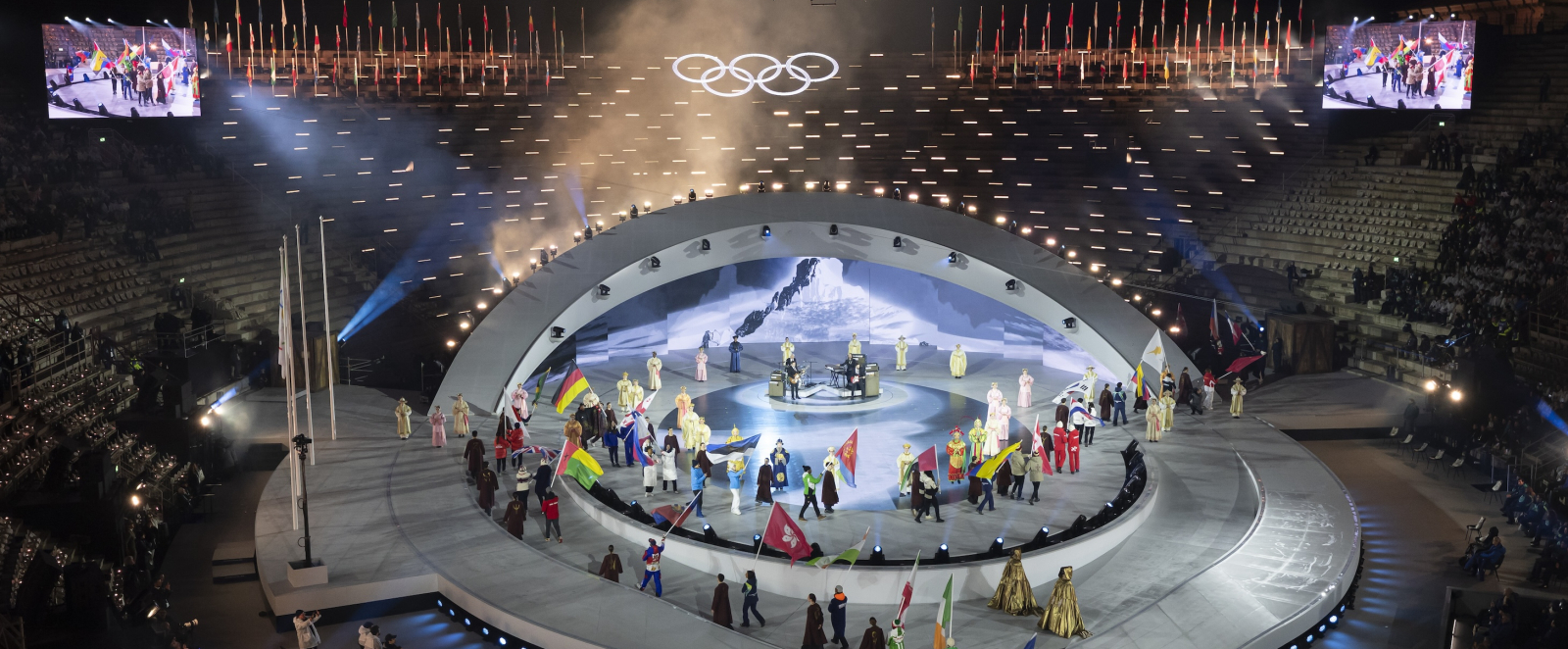 Abschlussfeier in Mailand Cortina mit Blick ins Amphitheater