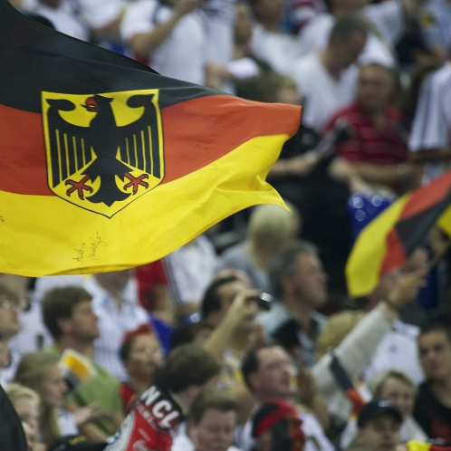 Flagge Deutschland im Stadion