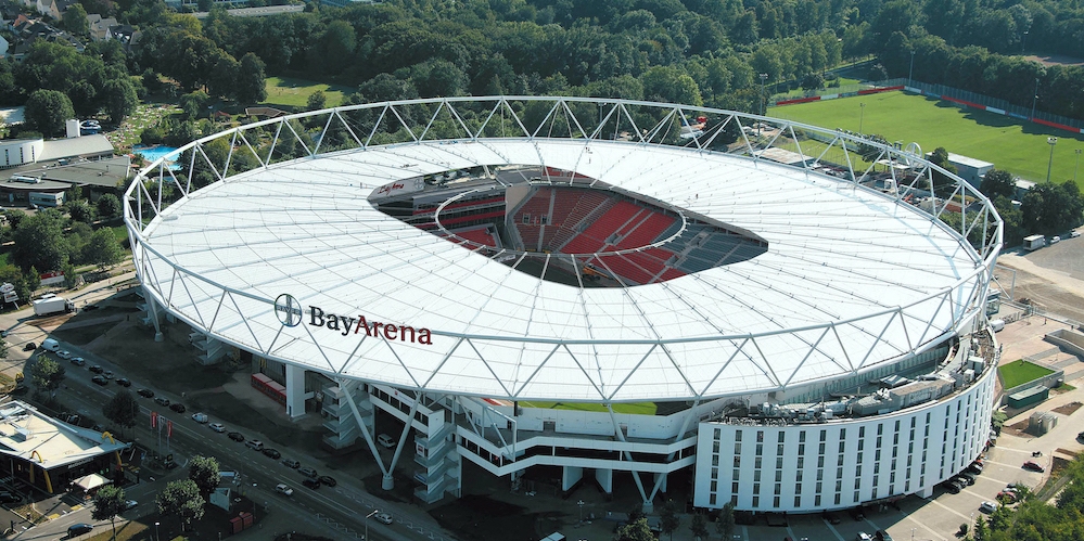 Stadion Leverkusen aus der Außenansicht