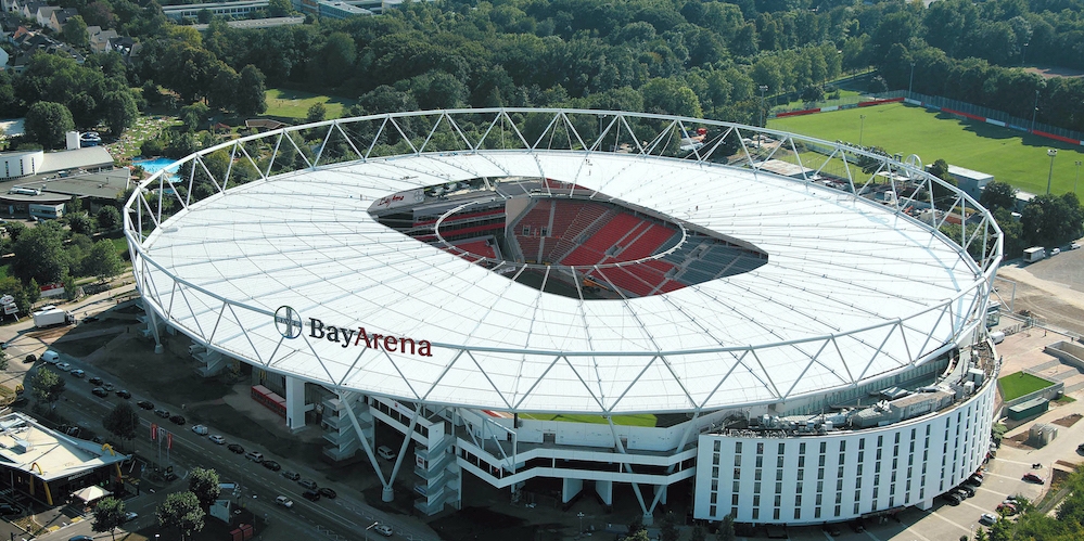 Stadion Leverkusen aus der Außenansicht
