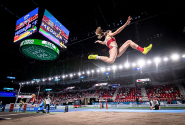 Springerin beim ISTAF in Düssedorf