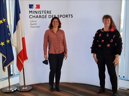 Milz mit französischer Sportministerin Roxana Maracineanu