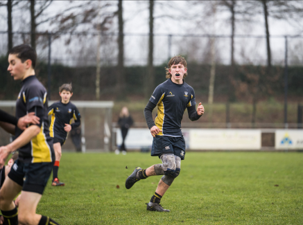 Rugbyspieler auf Platz