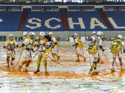 Spieler in der Schalker Arena