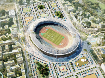 Modulares Stadion in der Übersicht