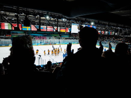 Wüst beim Eishockey bei den Olympischen Spielen