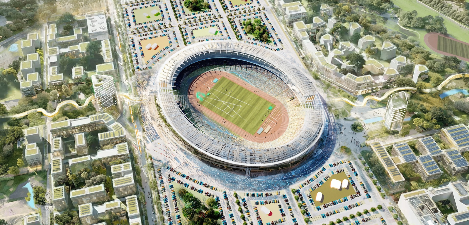 Modulares Stadion in der Übersicht