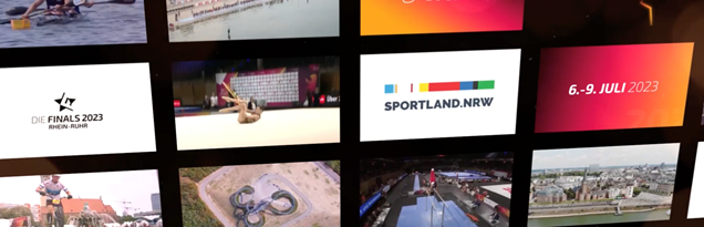 Sportland.NRW Logo auf Videowand