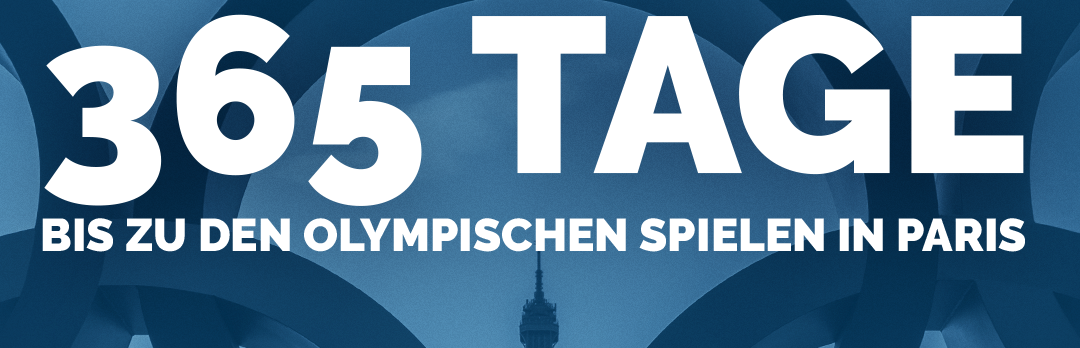 Olympische Ringe vor Eiffelturm