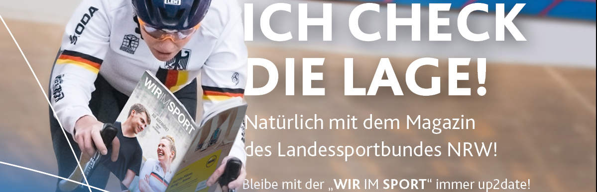Eine Werbegrafik zum Magazin "Wir im Sport"