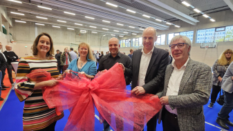 Die Eröffnung der Sporthalle mit Staatssekretärin Andrea Milz